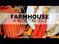 How to Make Farmhouse Wood and Thread Tassels How to Make Farmhouse Wood and Thread Tassels