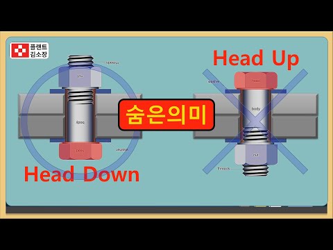 [플랜트교육] 육각볼트 머리 방향 올바른 설치방법~!!! (4분 순삭) Correct Installation for Hexagon Machine Bolt Head Direction