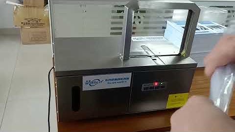 Storage Rack strapping by Super Mini Banding Machine