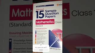 Best sample Book for CBSE Board class X of mathematics standard arihanth samplequestionpaper ??