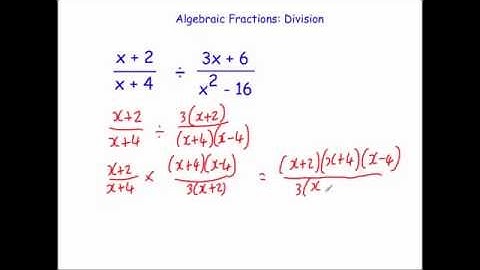 Dividing Algebraic Fractions