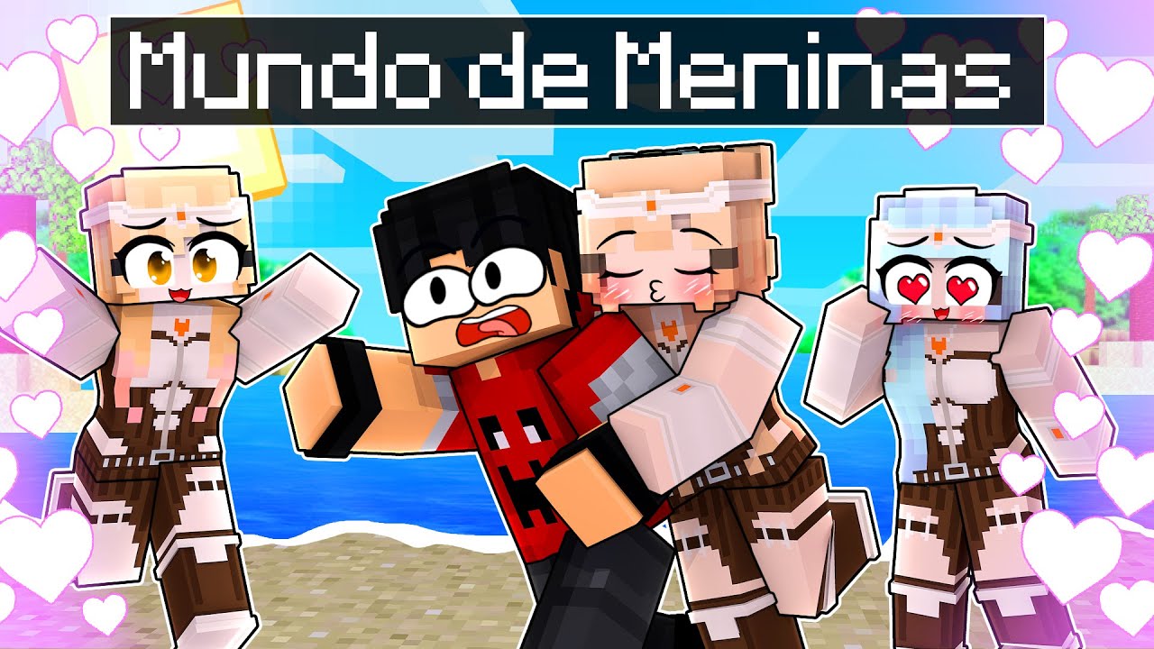 P3DRU é o UNICO MENINO nesse MUNDO no Minecraft