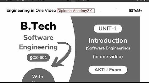 Software Engineering for  B.tech 3rd year  ||diploma||Aktu subject BCS601||2025