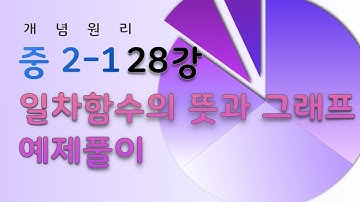 새과정 개념원리 중2-1 제28강. 일차함수의 뜻과 그래프 예제풀이