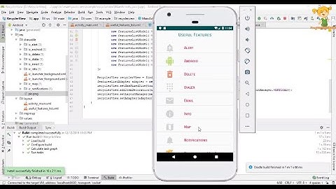 Use of Recycler view to display List of Items