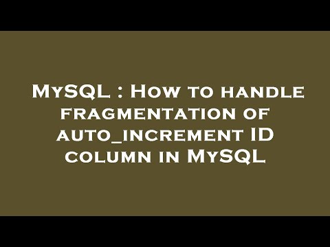 MySQL : How