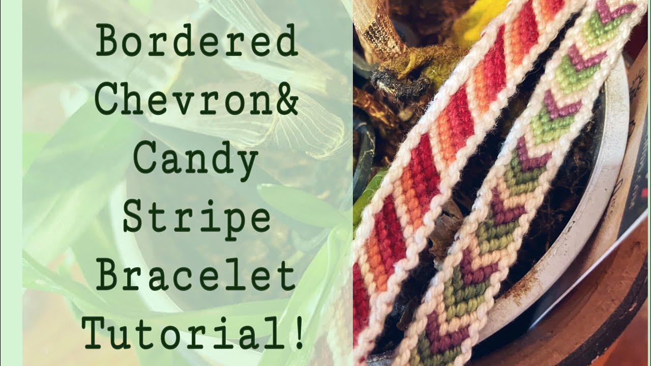 Bordered Chevron String Bracelet Tutorial with Charms! 