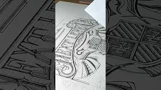 Lettering Illustration 🖤 Process of my artwork. #lettering #tattoo #art #drawing #design