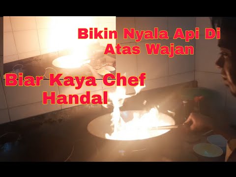 Membuat Api Menyala Di Atas Wajan/ Flambe|| Biar Kaya Chef Handal