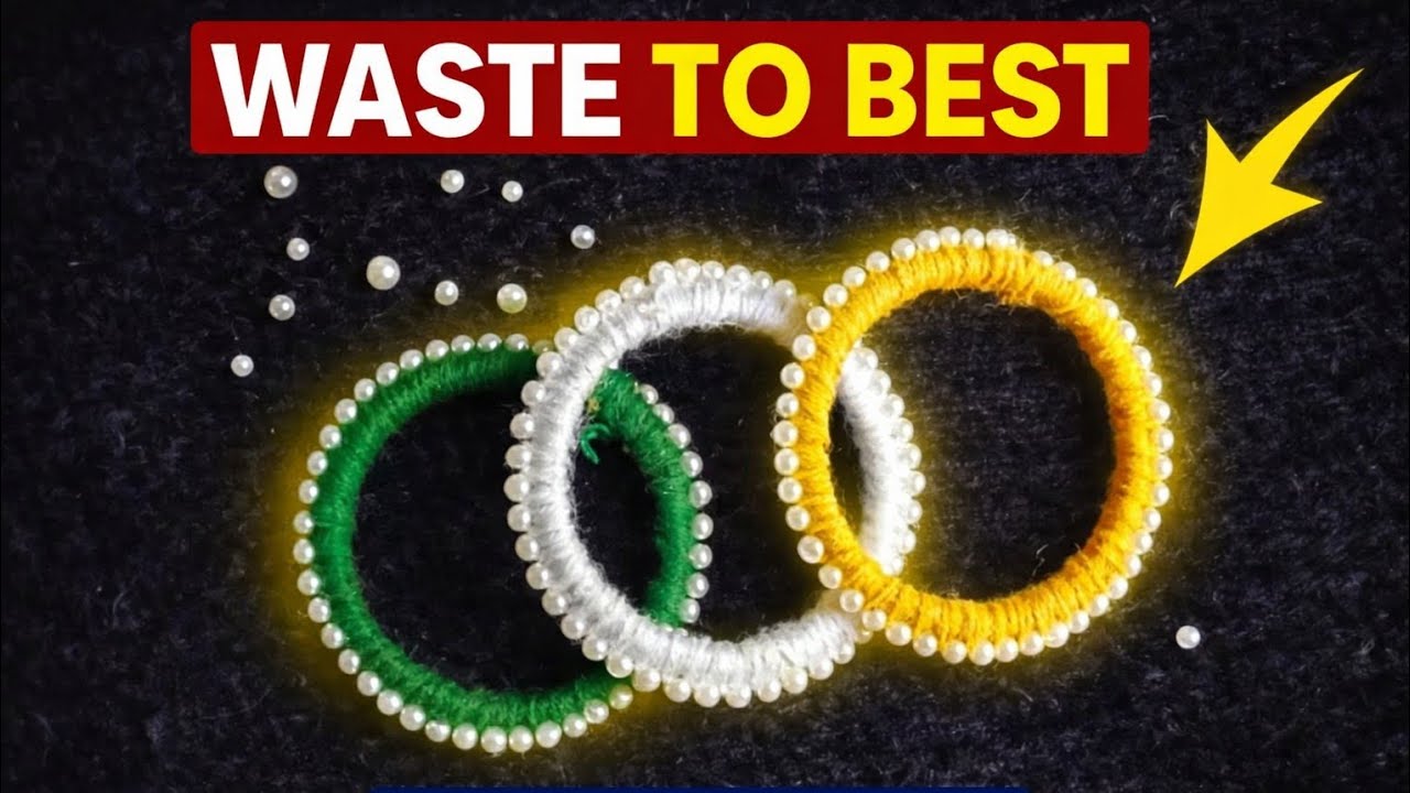 DIY Designer Pearl Bangles | Easy Craft Ideas  #shorts #video #trending 