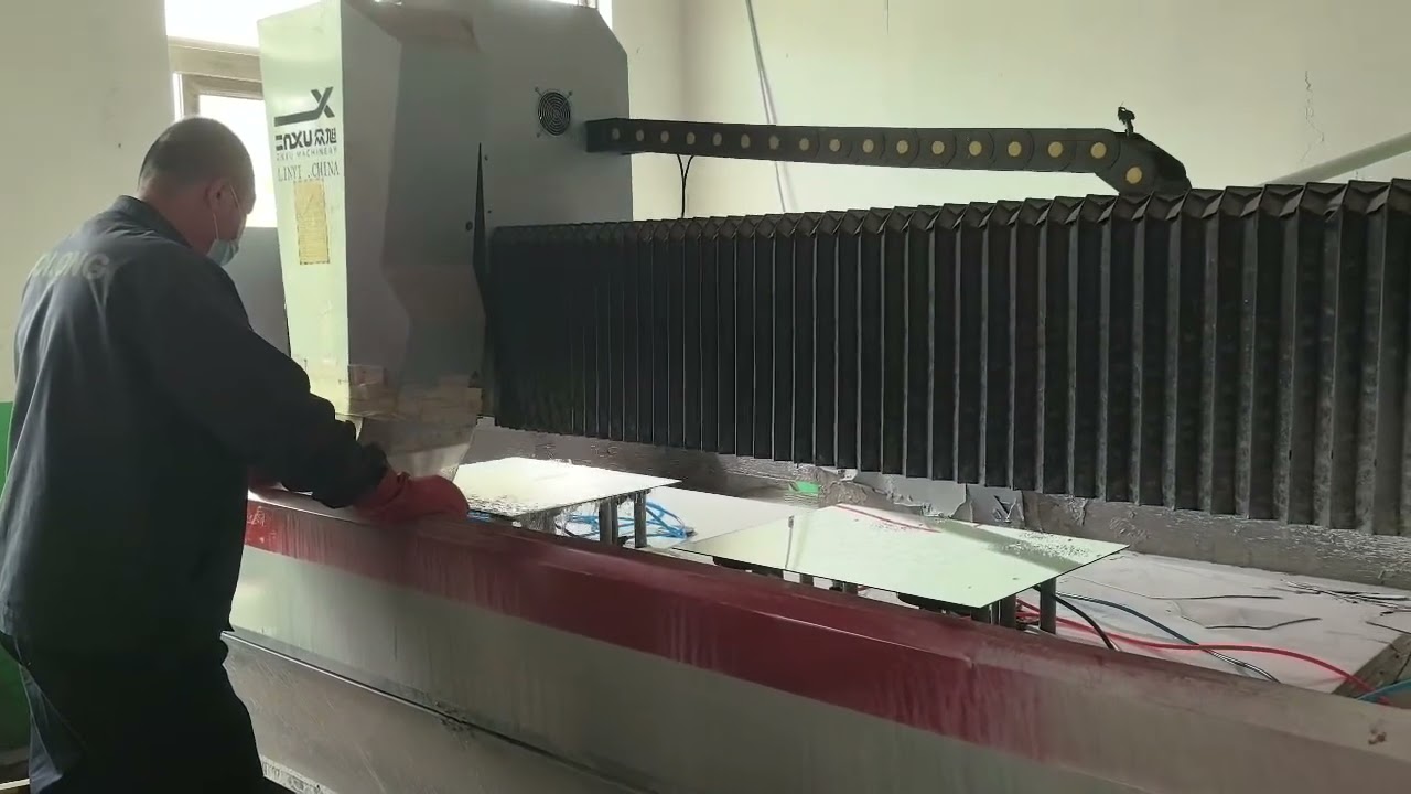 cnc glass work center customer factory using