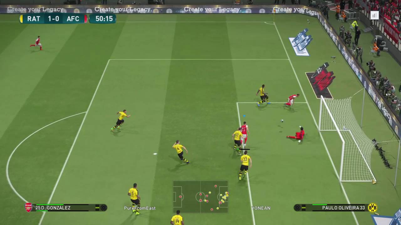 PES 17 FUNNY ONLINE GOAL