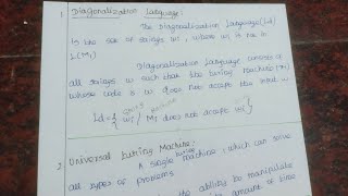 Unit 5 - 2 Mark | Diagonalization Language | Universal Turing Machine | Intractable Problem |