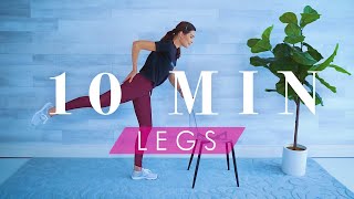 10 Minute Leg Workout // Knee Friendly Strength Building Exercises