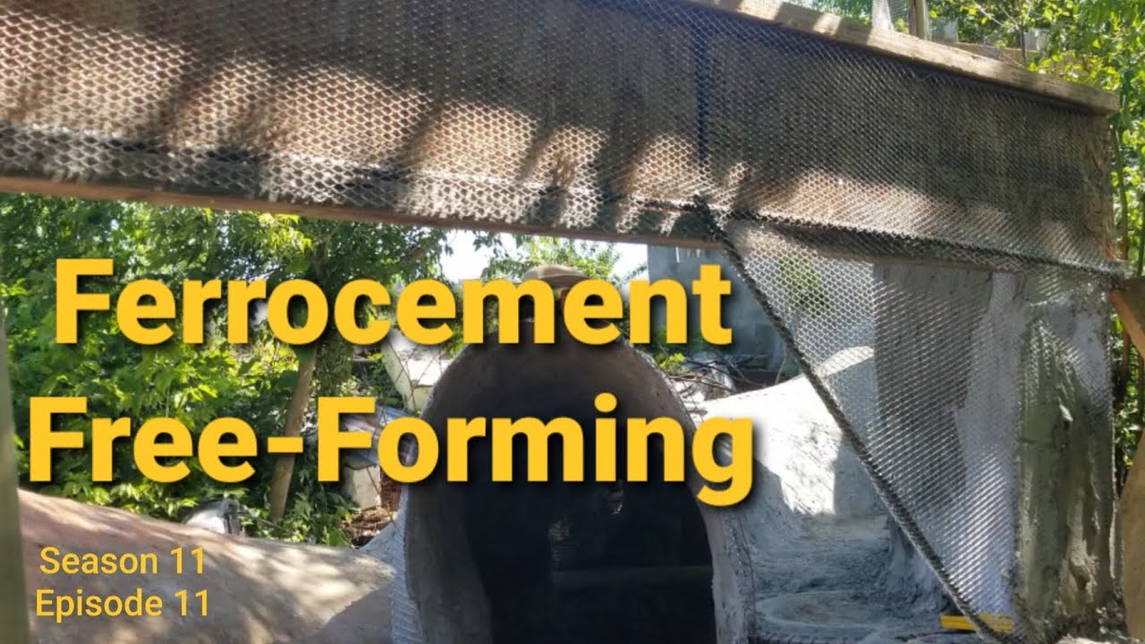 Free-Forming 20' Ferrocement Bond-Beam - YouTube