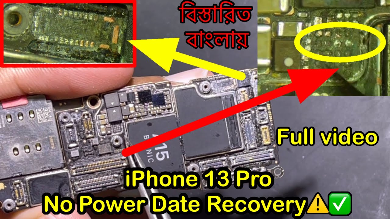 iPhone 13 Pro No Power water damage Data Recovery. Recover customer important data .✅⚠️￼