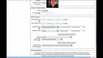 Conditional Activities in Moodle 2 - The Tutor View