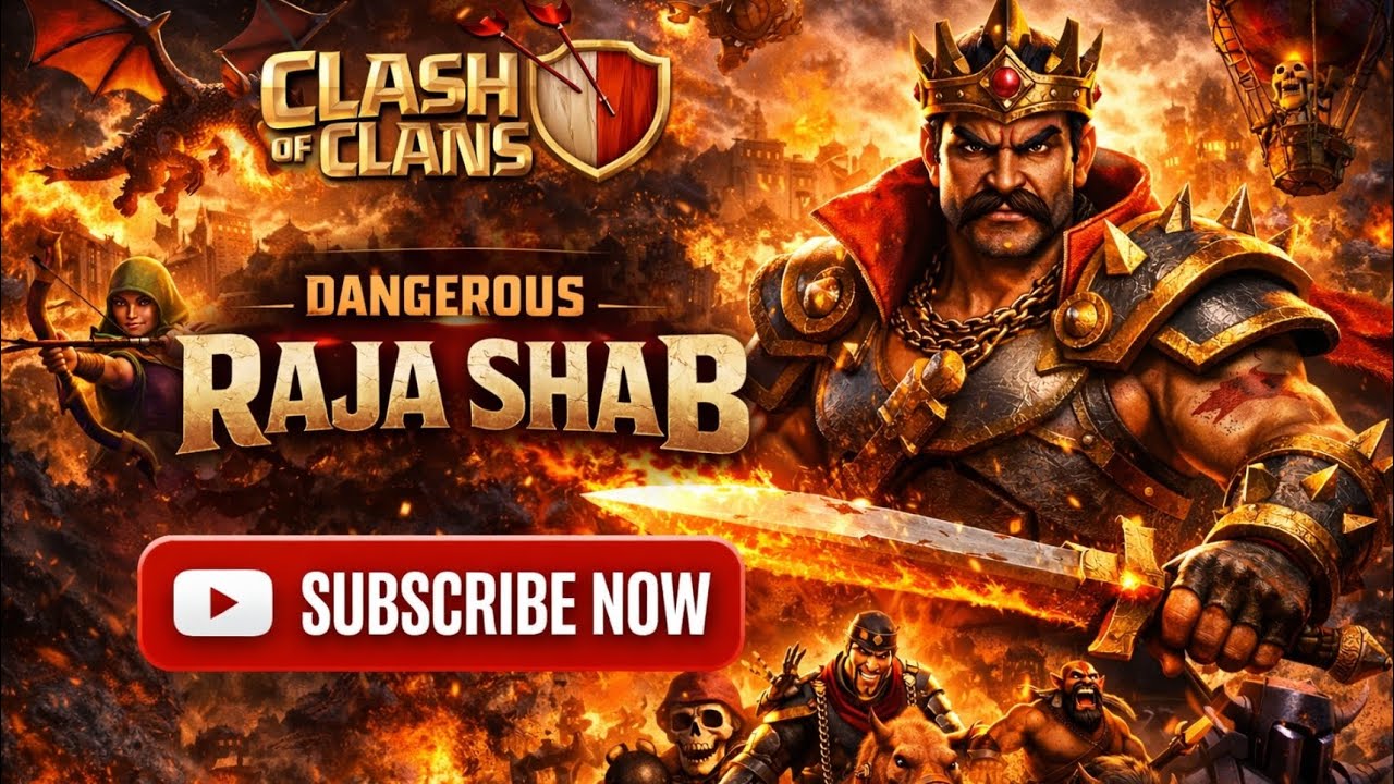 Dangerous Raja Shab Entry 🔥 Full Base Destroy | Clash of Clans Long Video