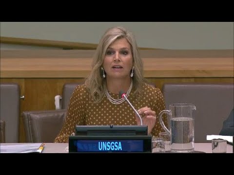 Queen Máxima of the Netherlands at the Financial Inclusion for Development