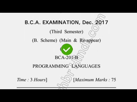 2017 Dcrust BCA 3rd Sem Programming Language Question Paper