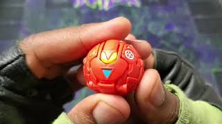 Extremely Rare Bakugan Marvel Gundalian Invaders Haos Iron Man Unboxing