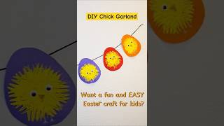 🐣 Easy Easter Kids Craft | DIY Chick Garland with Fork Painting! 🎨✨