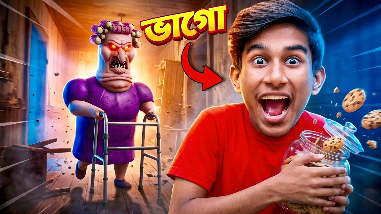 ESCAPE THE GRUMPY GRAN 😂 | ROBLOX এ GRANNY বুড়ির বিস্কুট 🍪 চুরি করে পালালাম 