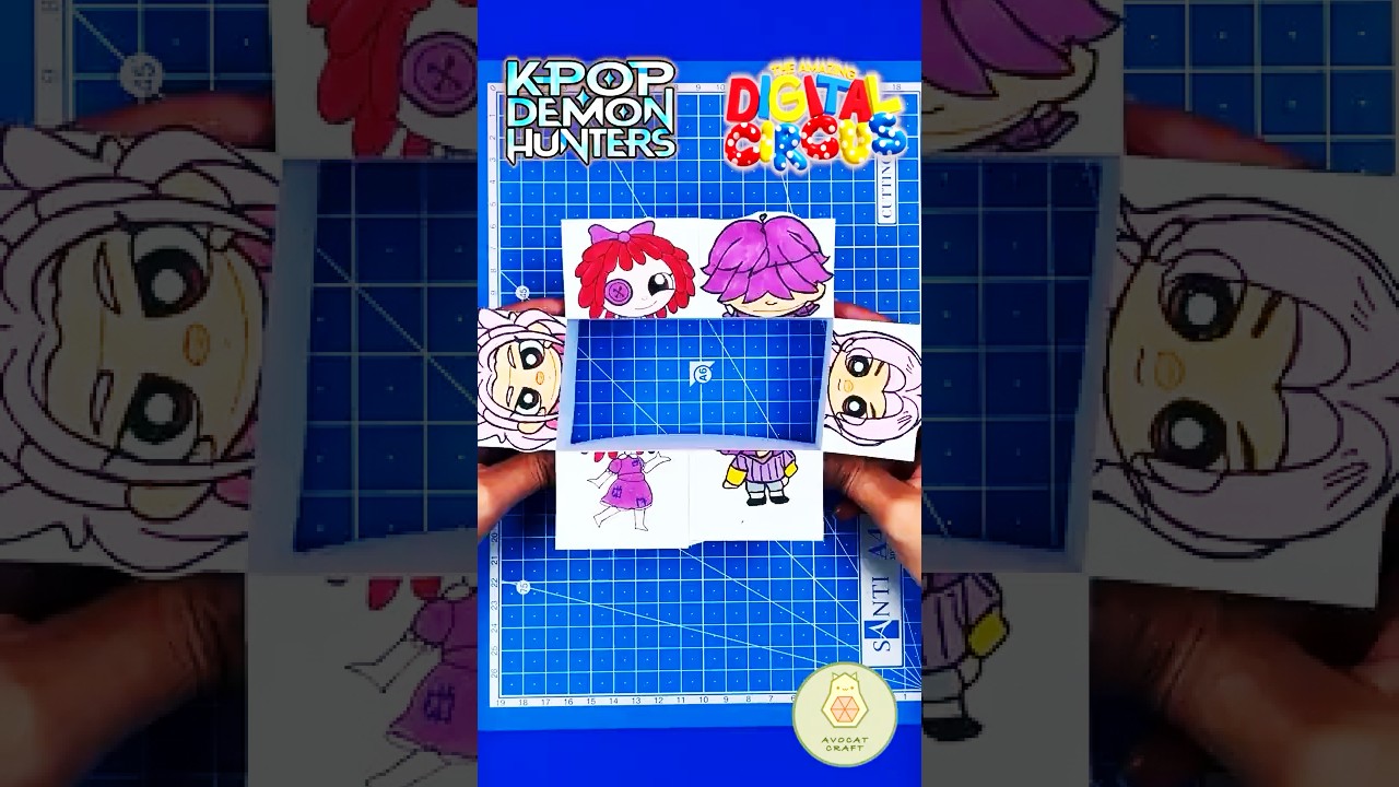 Кроссовер KPOP Demon Hunters x Pomni! 🔥 Угадай бумажное задание 