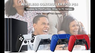 【Save 10%】BRHE Wireless Replacement Controller for PS4 Bluetooth/Touch Pad/Turbo/Built-in Speaker