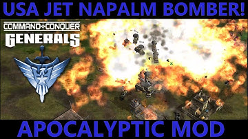 USA NAPALM BOMBER! Command & Conquer Generals Zero Hour 2023 APOCALYPTIC MOD.
