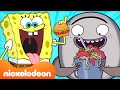 SpongeBob + Rock Paper Scissors WEIRDEST Food Marathon! 🍔 | Nicktoons