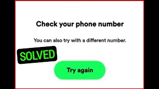spotify check your phone number problem solution || check your phone number spotify problem by K A C - TECH 1,307 views 7 months ago 1 minute, 23 seconds