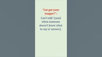 Cat got your tongue? (Idiom) #englishidiom #learnenglish #englishexpressions #englishphrases