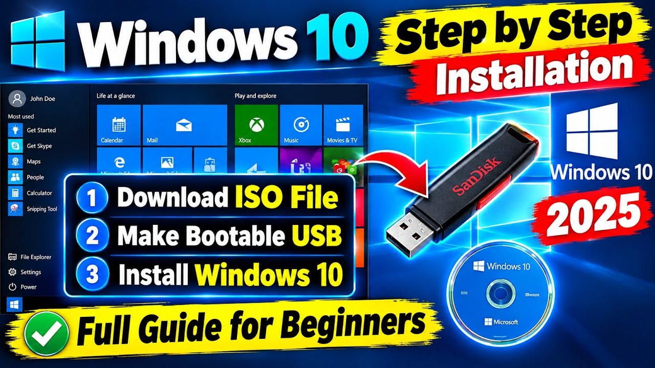 Windows 10 Installation Step by Step 2025 | How to Install Windows 10 ...