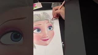 Drawing Disney Elsa from frozen 2 #disneyart #shorts #artist
