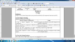 OOC Module 5 - Swings Part 1 Profile
