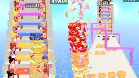 Pancake run Level (81-100)android All Level gameplay #gameshorts #games