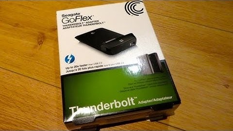 Seagate GoFlex Thunderbolt Adapter Unboxing