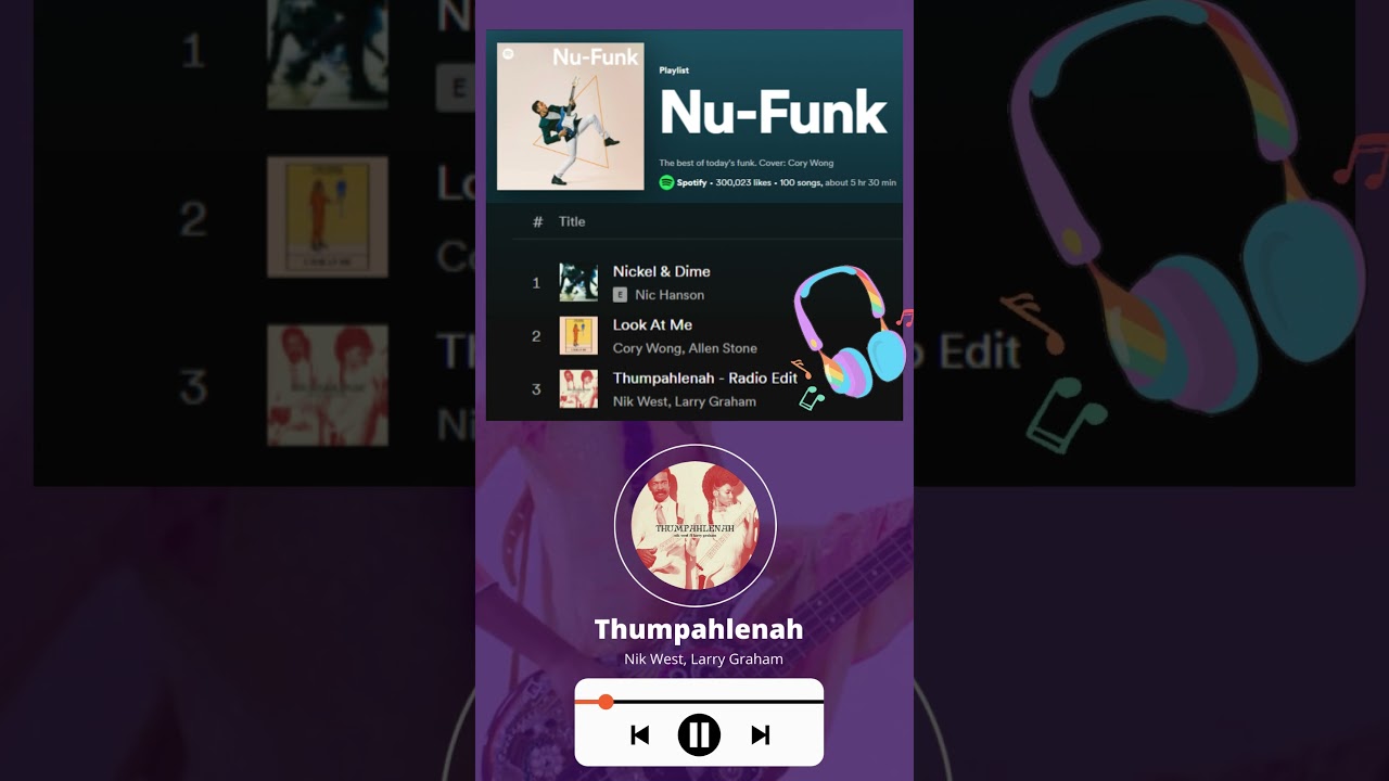 Thumpahlenah made it on the Nu-Funk official Spotify Playlist.. 