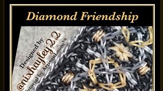 Rainbow Loom Band Diamond Friendship Bracelet Tutorial/How To