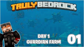Epic Beginnings: Guardian Farm Day 1 Truly Bedrock SMP
