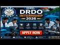 DRDO internship 2026👍| Summer Internship| Internship for Graduate students| govt Internship| Offline