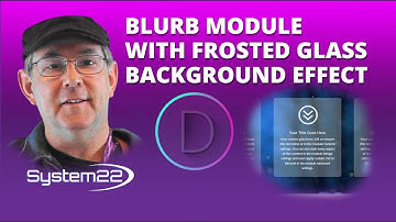 Divi Theme Blurb Module With Frosted Glass Background Effect 👈👈👈👍