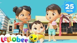 Learning To Swim - Baby Max Goes To The Beach | Kids Videos | Moonbug Kids After School Learning To Swim - Baby Max Goes To The Beach | Kids Videos | Moonbug Kids After School