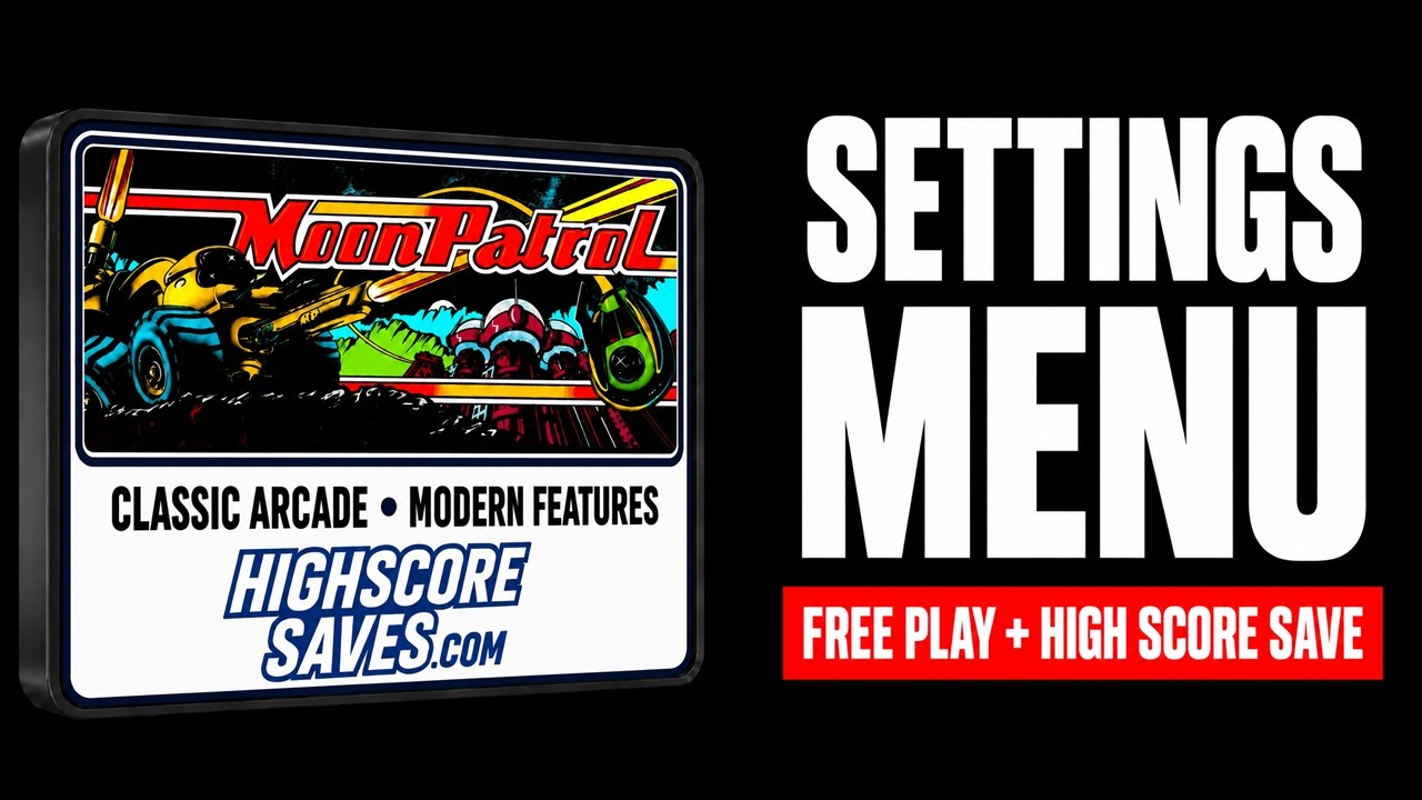 Moon Patrol settings menu video