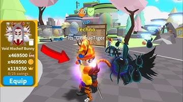 I Hatched The New VOID double moon pet🌙🌙Mischeif bunny🐰In Saber simulator!