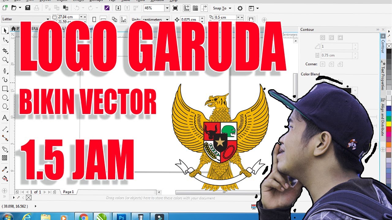 Bikin vector Burung Garuda | Belajar Coreldraw x8 