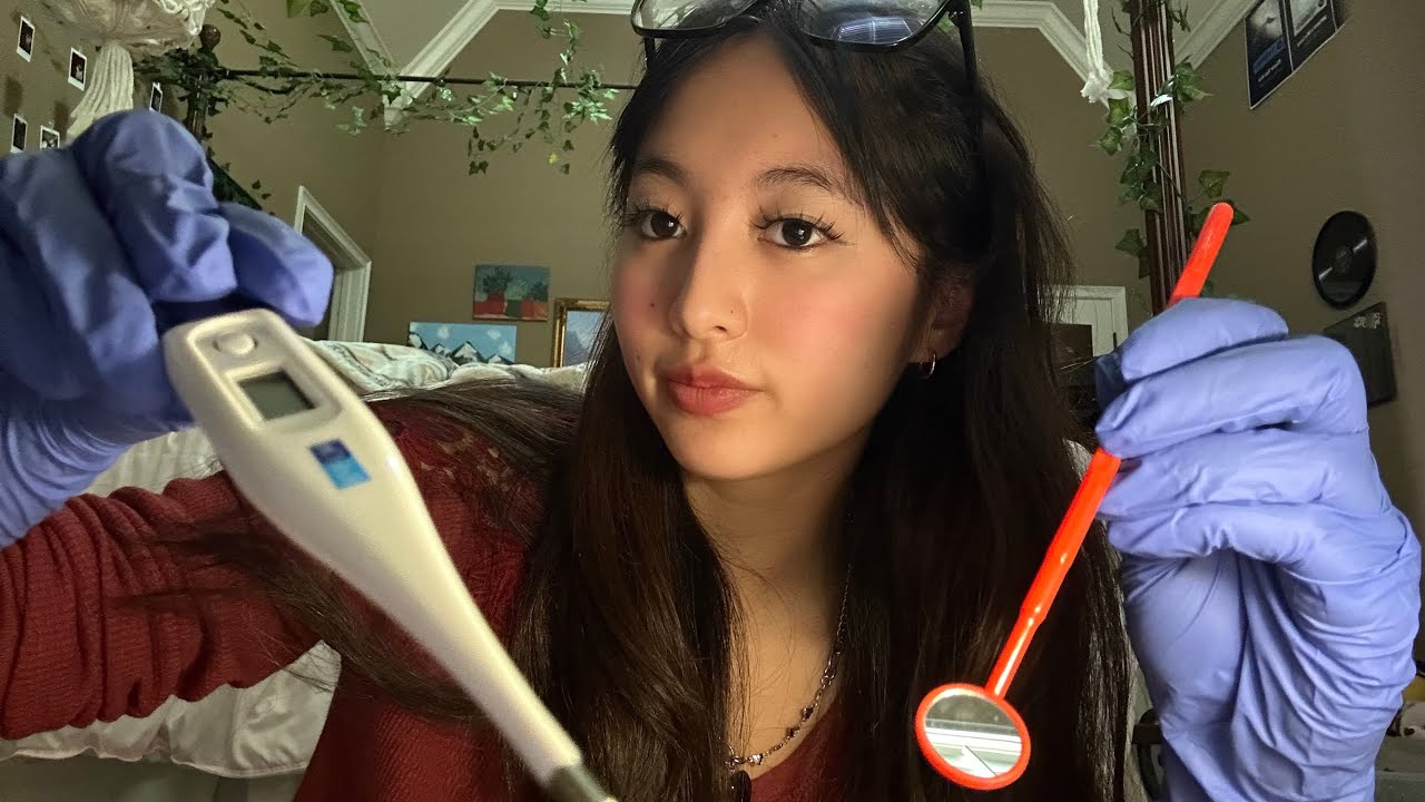 ASMR speedy cranial nerve exam (close up) 