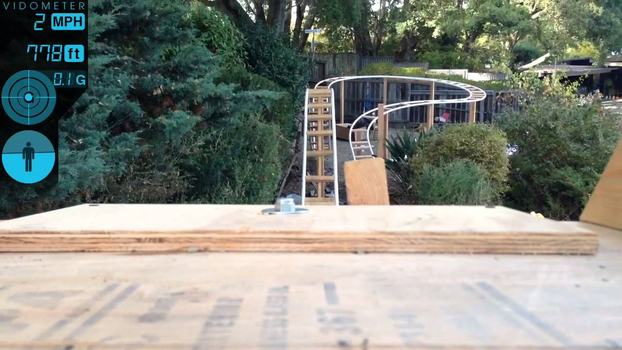 Backyard Roller Coaster Cart Test 3 POV YouTube