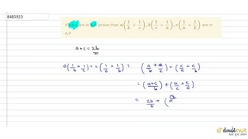 If a,b,c are in A.P. prove that: `a(1/b+1/c),b(1/c+1/a),c(1/a+1/b)` are in A.P.